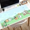 Anime Dog Mouse Pad Summer themed cartoon table mat Non-slip Computer Accessories kawaii Keyboard Pad E-sports Gaming Mousepad