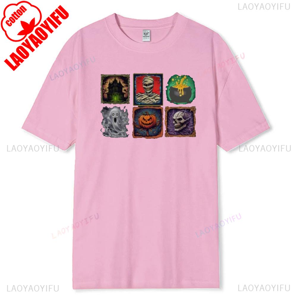 Demonic Halloween Graphic Tee Spooky Gothic Skeleton Shirt Horror Movie Vintage Tshirt Soft Cotton Unisex Streetwear Costume