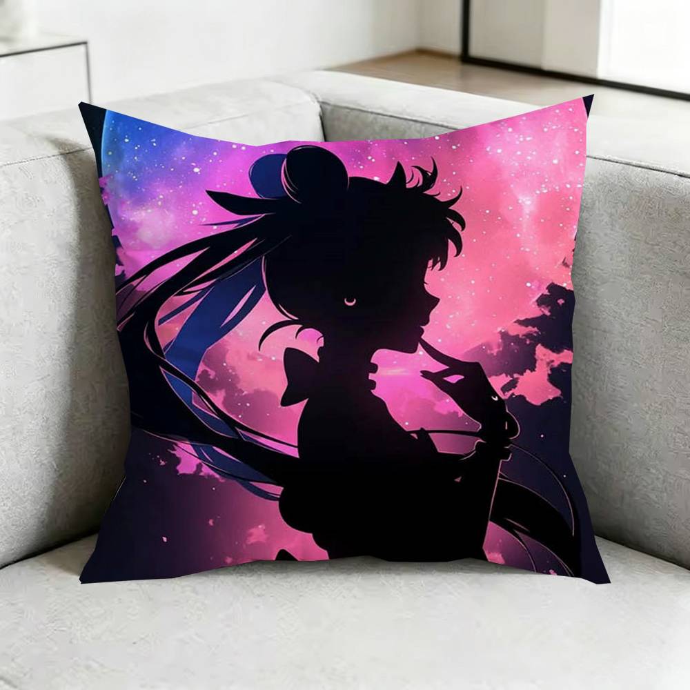 Sailor MMoon AAnime Pillow Case Square DoubleSided Sofa Cushion Cover Bedroom Bedside Pillow Gift