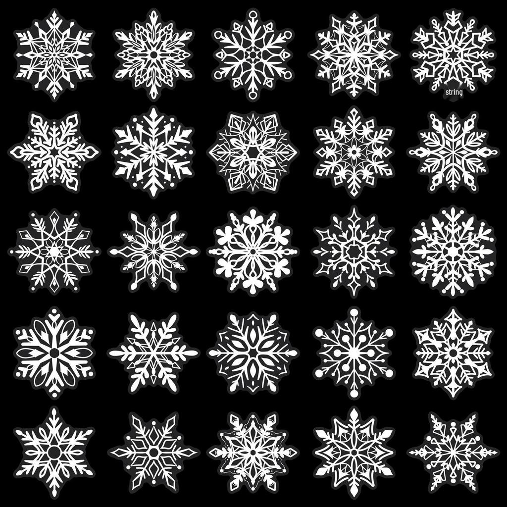 50 Unique Snowflake Personality Stickers for Creative and Fun Decoration