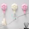 4 Pcs Multifunctional Flowers Suction Cup Hooks No Punch Wall Mounted Hooks  Bathroom