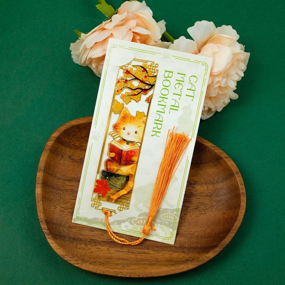 Metal Metal Hollow Bookmark With Tassel Book Page Marker Creative Book Page Holder Book Lovers