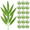  30 Pcs Bamboo Leaf Decoration Decorative Leaves Fake Realistic Faux Ornaments Artificial Decors Stems Room Plant Lifelike