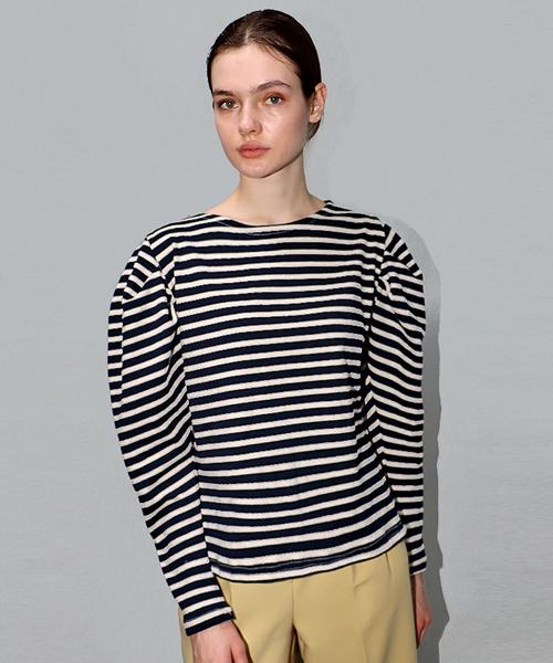 Футболка с пушистой полоской Demi Gnimonic 10S Navy_ 10S Navy St Ts Navy/Free