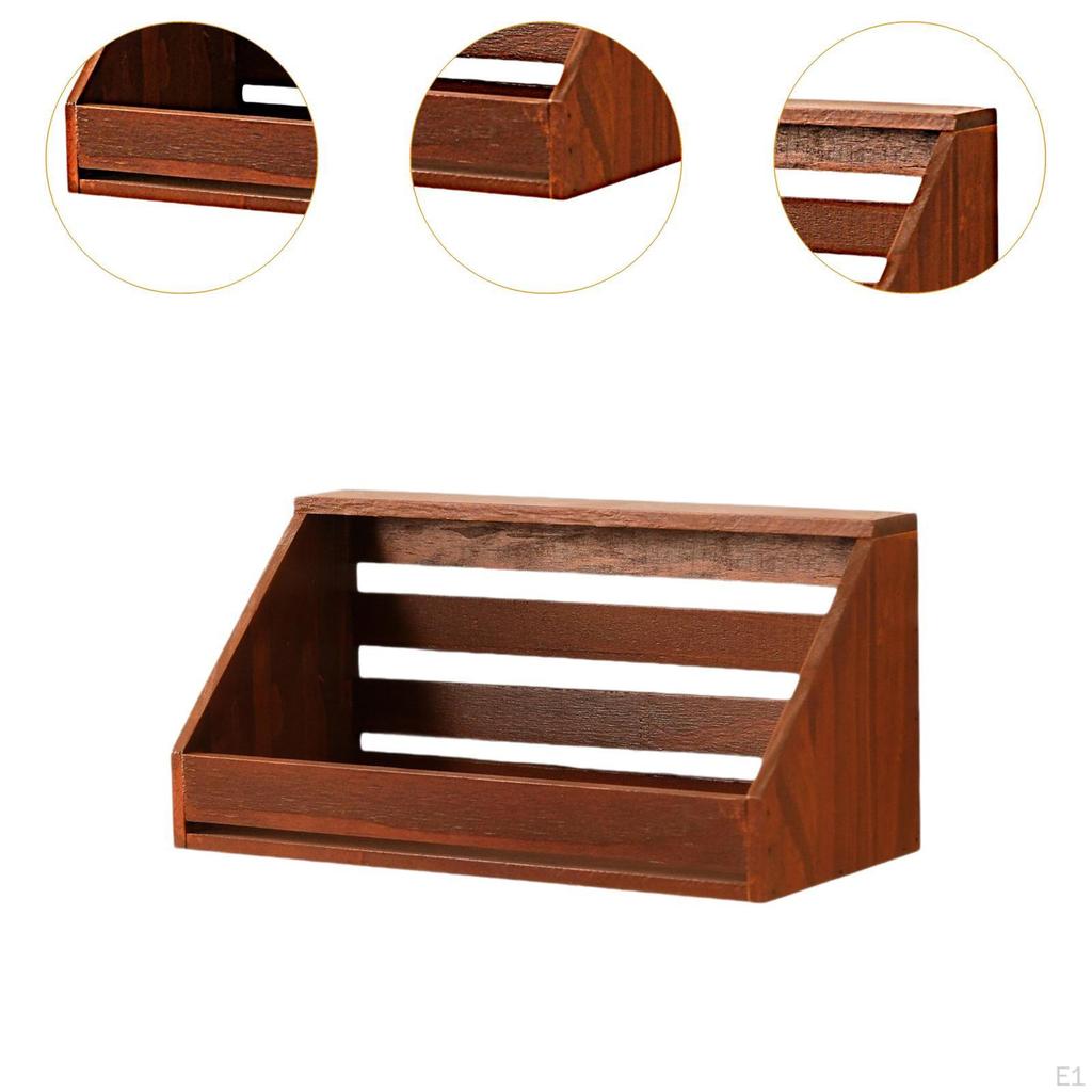 Easy-to-Install Wooden Hanging Shelf, Decorative Floating Wall-Mounted for Bathroom,