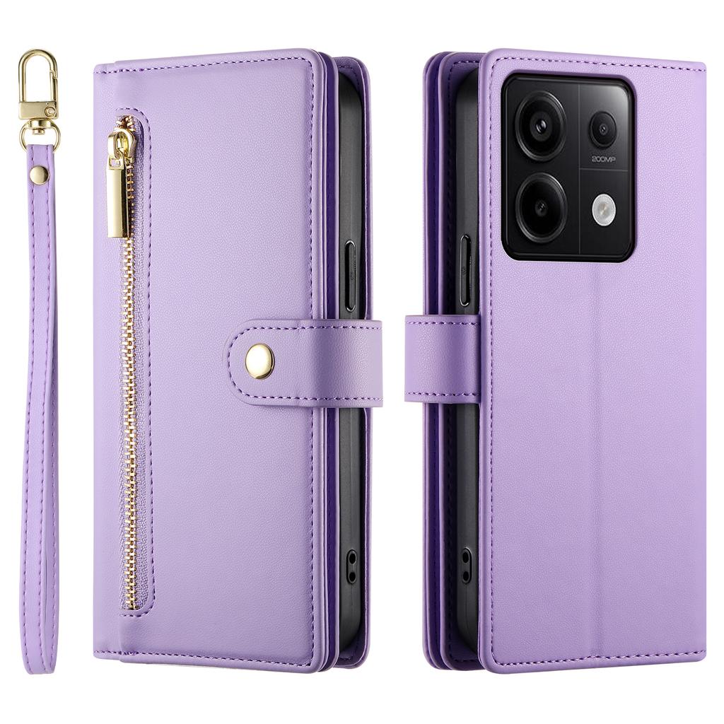 Crossbody Zipper Cards Solt Wallet Leather Case For Xiaomi Redmi Note 13 Pro Plus 12 13C POCO X6 5G Lanyard Bag Pocket Cover