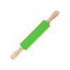 Extended Silicone Rolling Pin Solid Wooden Handle Non Stick Surface Rolling Pin Baking Tools Green