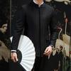 Hengyuanxiang Men's Mandarin Collar Double-Breasted Suit