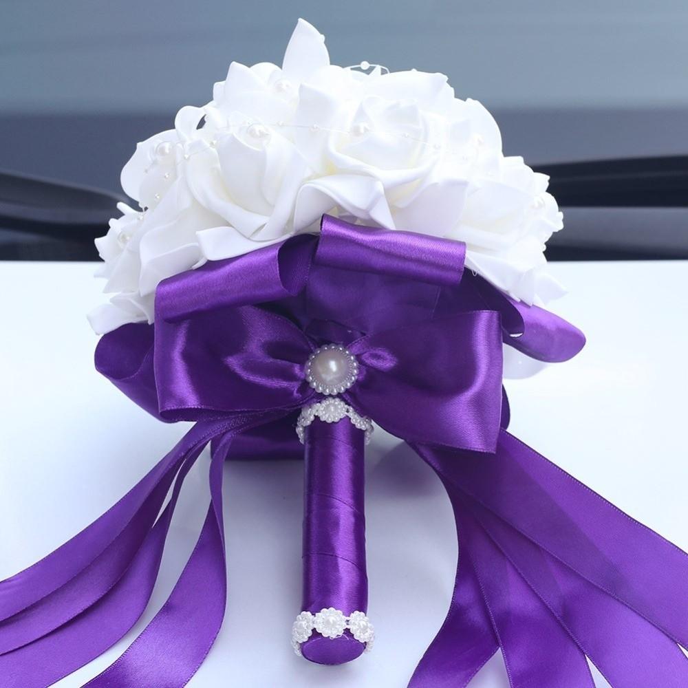 Silk Flowers Wedding Bouquets Pearl Bridesmaid Bouquet Fashion Bridal Bouquets  Wedding Accessories