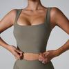 2024 Quick-Dry Shockproof Yoga Vest with Fixed Cup and Hollow Back Design