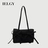 Bow Tote Bag Large Capacity One Shoulder Simple Solid Color Commuter Underarm Bag