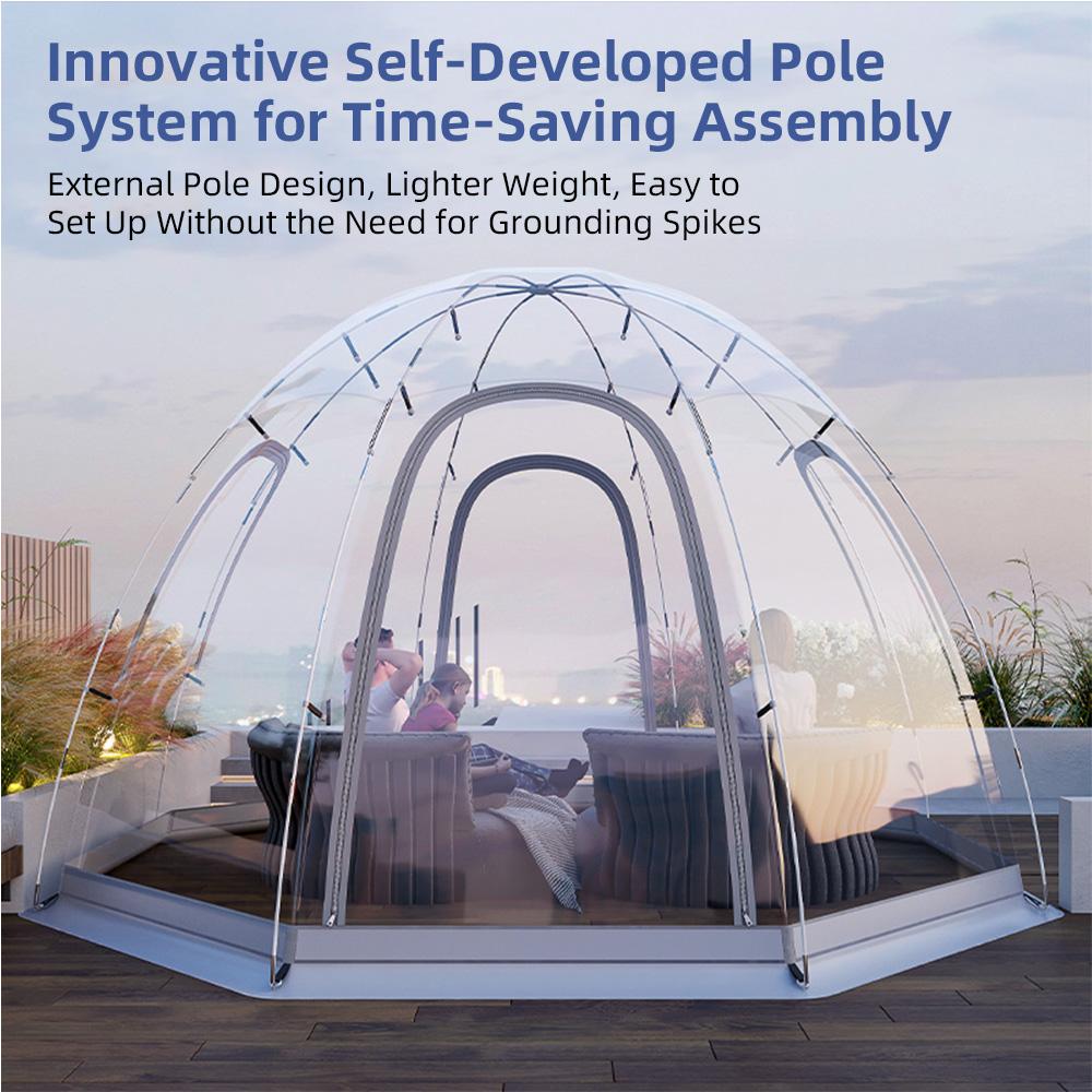 Garden Party Tent 8-10 Person Bubble Tent Dome Gazebo Mini Greenhouse Outdoor Large Instant Weatherproof Shelter for Party