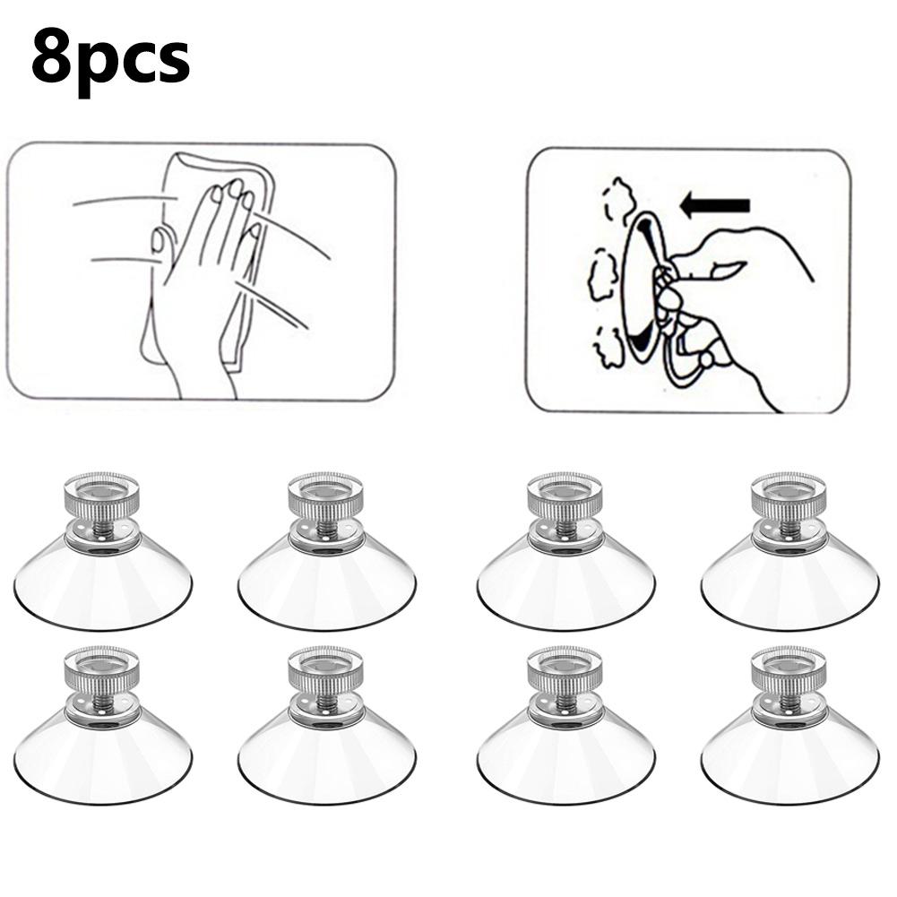 4/8 Pcs Suction Cup Accessories Clear Suction Nut PVC