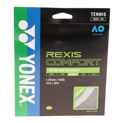 YONEX Lexis Comfort 130 Tennis Cool TGRCF130 String, White, 12m,