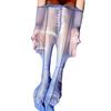 Women Sexy Stockings Aurora Oil Shiny Sockings High Waist High Dense Silky Glossy Pantyhose Transparent Elastic Night Club Wear
