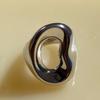 Niche Irregular Smooth Surface Metal Large Ring Fashionable Plain Ring Ring Personalized Unique Trend Ring