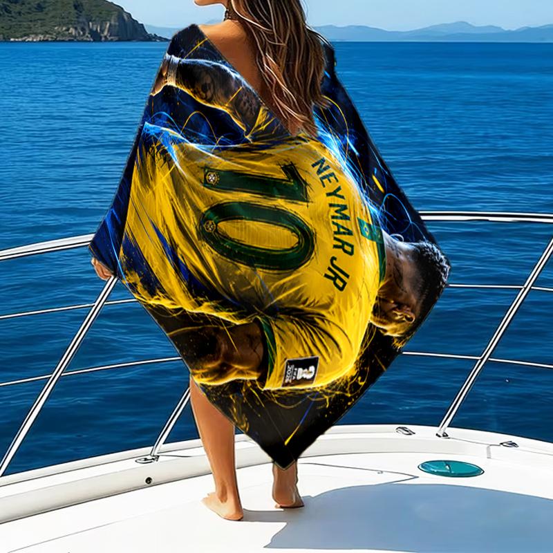 Big Stage Soccer Legend Beach Towel - Soft, Absorbent Microfiber, Lightweight, Ideal for The Beach, Parties, Travel, Camping fan gifts