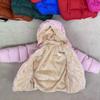 Unisex Kids' Thickened Velvet Hooded Cotton Jacket for Winter