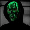 3D Skull Face Guard Glow In The Dark Lightweight EVA Fabric Realistic Design Halloween Headpiece Makeup Apparel Props