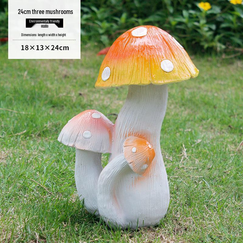 Resin Mushroom Ornaments for Outdoor Garden and Lawn Decor