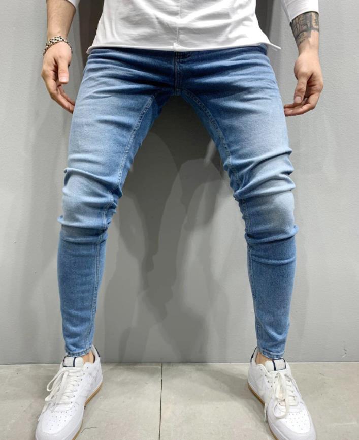 Europäische & Amerikanische Bestseller Herren Ripped Badge Skinny Jeans