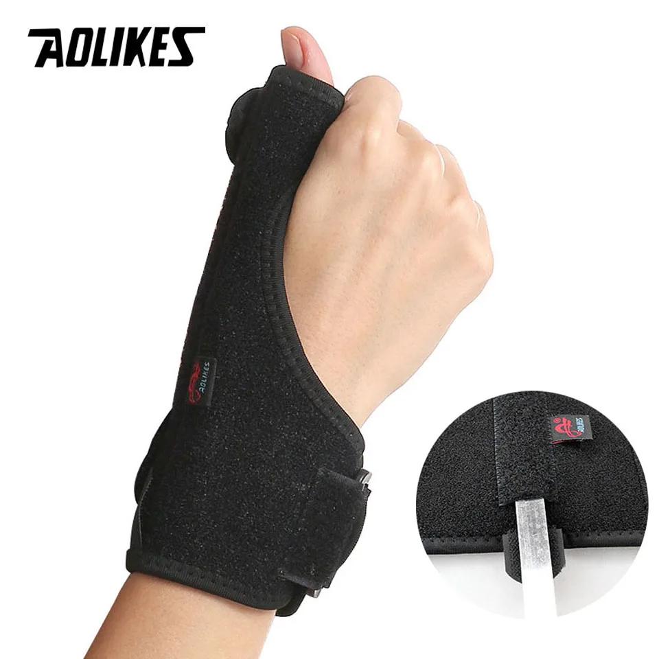 

Aolikes 1 шт. Шина для большого пальца с бандажом для поддержки запястья - Шина для большого пальца для облегчения боли при карпальном туннельном синдроме, Стабилизатор шины Спика для большого пальца Right Hand