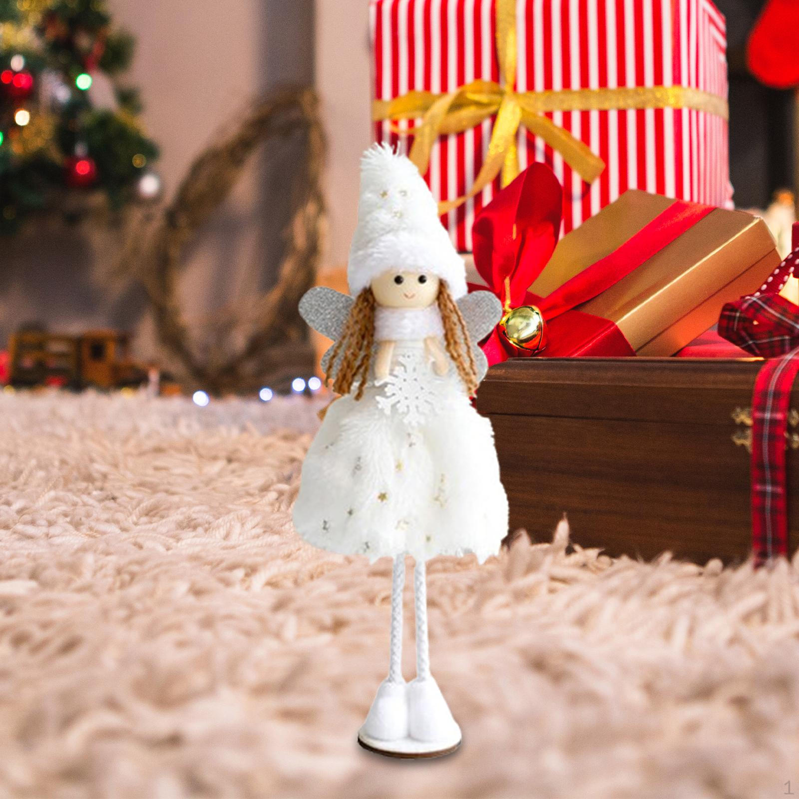 

Рождественское украшение Ангел Девочка Декоративная традиционная фигурка Украшение для камина белый