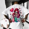 2026 Summer Disney Cute Little Mermaid Print Tshirt 100 Pure Cotton Shortsleeved Casual Loose Breathable Top Unisex