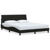 Bed Frame without Mattress  Hanko  Black 160 x 200 cm Fabric