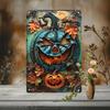 Halloween Wall Decor Vintage Metal Tin Sign Iron Art Humorous Satirical Evil PAluminum