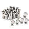 RuoFeng Stainless Steel Rivet Nut Flat Head Insert Nut Set, 50 Pieces, M6