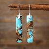 Luxury New High Quality Bohemian Natural Stone Geometric Earrings Earrings Light Luxury Xiyin, Popular Jewelry