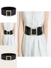 Winter Leather Wide Belt With Diamond Pattern Buckle For Women Dress And Belt Fashion