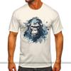 Jungle Ape Watercolor Tee 100% Organic Cotton Relaxed Fit Artistic Gorilla Design for Wildlife Enthusiasts