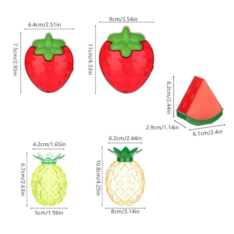 5Pcs Transparent Pineapple Strawberry Watermelon Candy Box Gift Packing Boxes For Birthday Wedding Baby Shower Party Decor