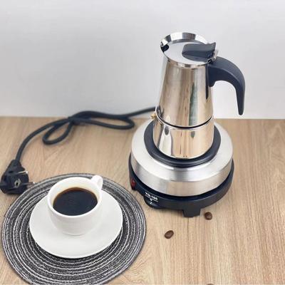 Stainless Steel Coffee Pot Espresso Mocha Pot With Small Electric Stove Portable Household Coffee Utensil Set