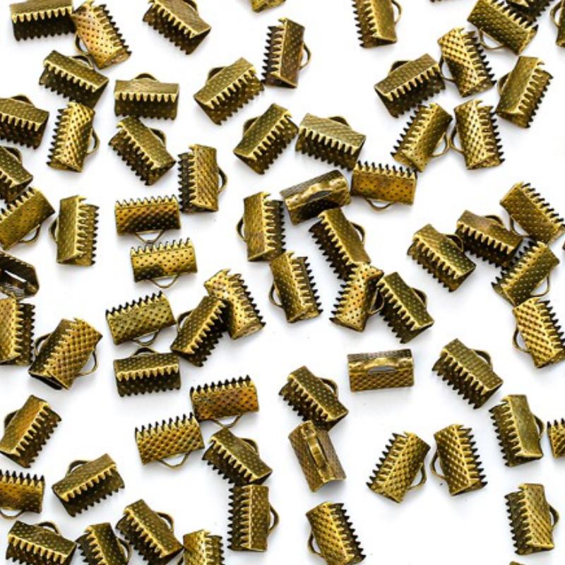 Crimp Beads Cove Clasps Cord End Caps String Ribbon Leather Clip Foldover Connectors Accessories for DIY Jewelry Findings