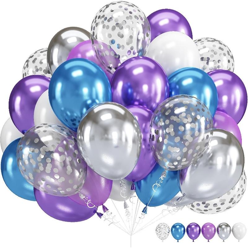 30pcs/set Pink Blue Purple Metallic Sequin Balloons for Birthday Wedding Graduation Party Balloon Baby Shower Decoration