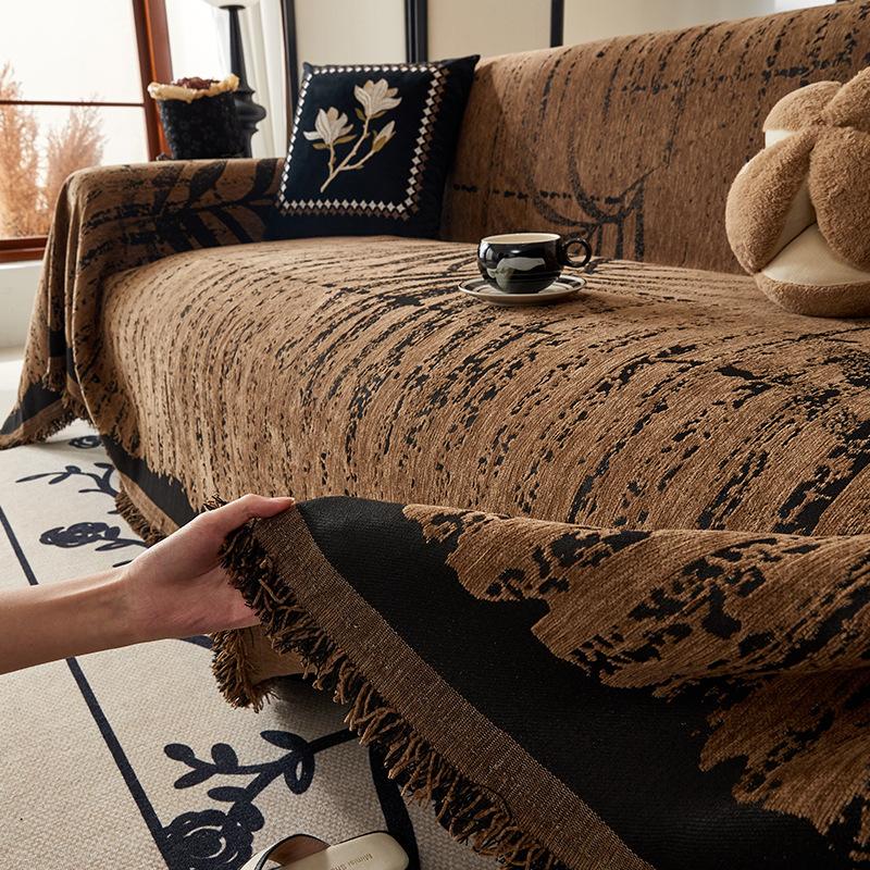 Ručník na pohovku Populární Nový Lehký Luxusní High-end Vzhled Čtyřsezónní Univerzální Potah na Pohovku Žinylkový Potah na Pohovku Látka