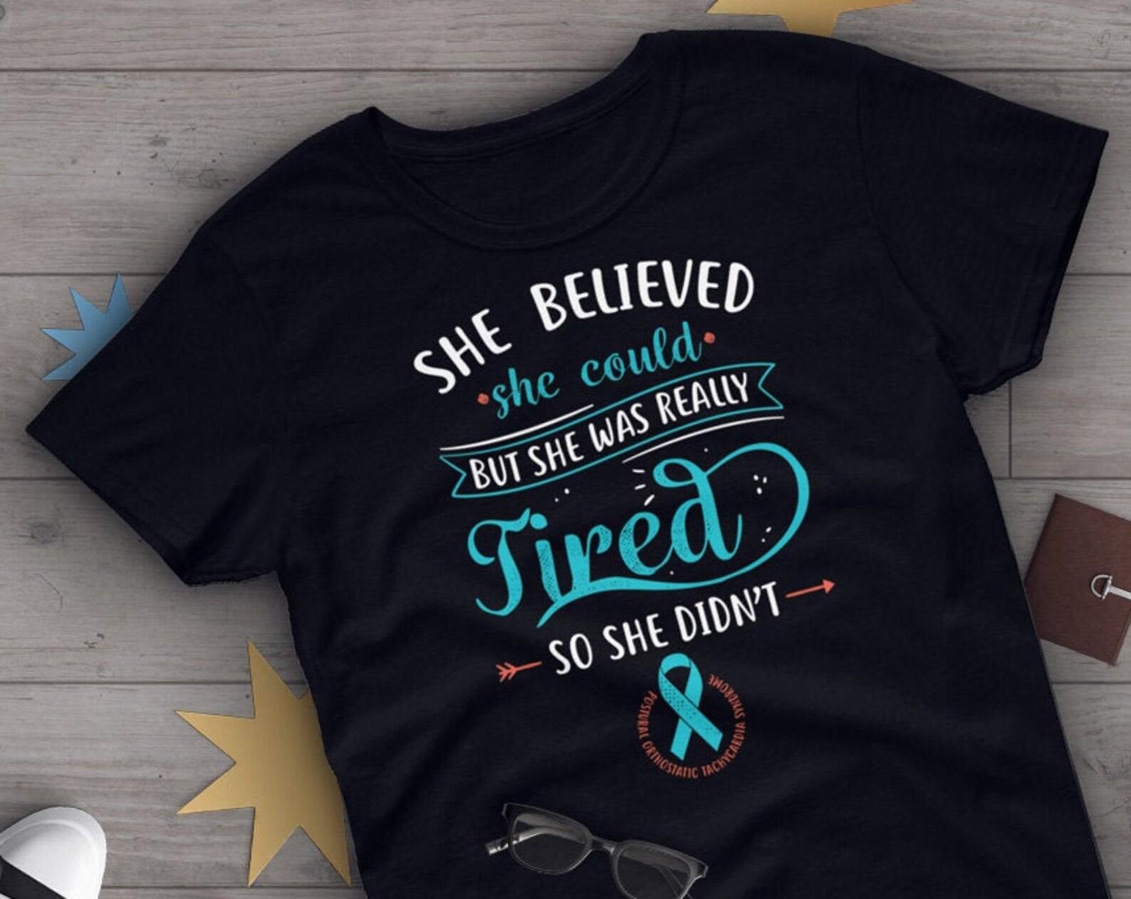 POTS Shirt, , Invisible Chronic Illness Gift, Postural Orthostatic Tachycardia Syndrome Ribbon, Awareness, Spoonie Tee, Spoon Theory 120