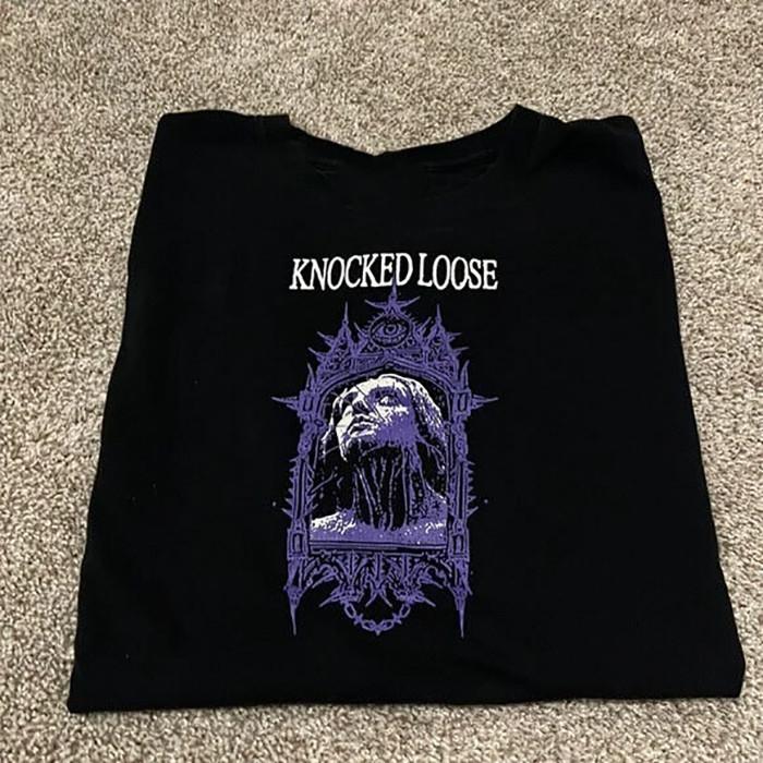 VTG Style KNOCKED LOOSE Laugh Tracks Shirt Black Unisex S-2345XL 1V0192 Unisex T-Shirt XL