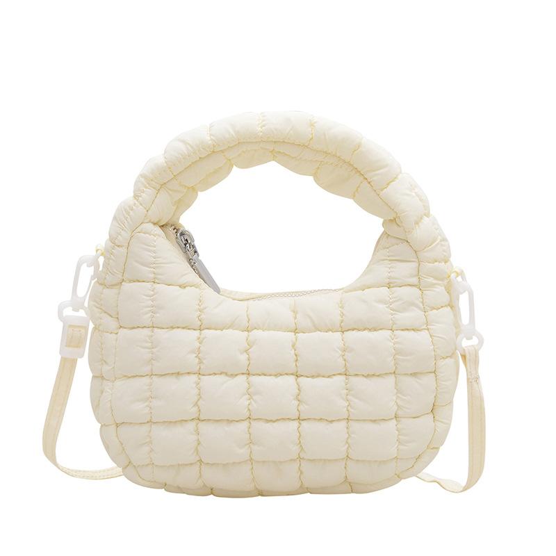 Summer High-end Commuter Messenger Bag Women's New Silver Pleated Cloud Bag Versatile Bubble Hand Bag