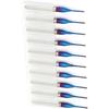 10pcs Tungsten Nose End Mill Blue Coated Spiral Router Bits Milling Machine Cutter Drill Bit CNC Rotary Burrs Set Tool(0.8mm)
