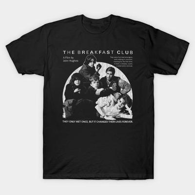 Men Black Print T-shirt The Breakfast Club, John Hughes, Molly Ringwald No-Cut Heat Transfer Print Cotton Tshirt