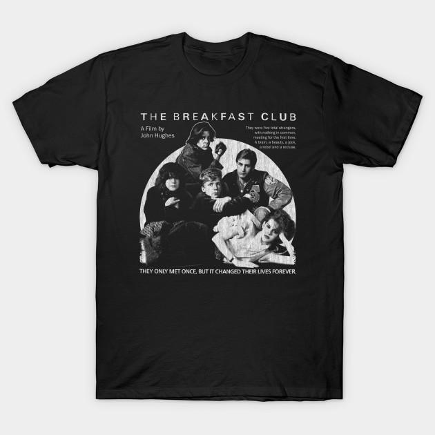 

Men Black Print T-shirt The Breakfast Club, John Hughes, Molly Ringwald No-Cut Transfer Paper Print Cotton Tshirt S чорний