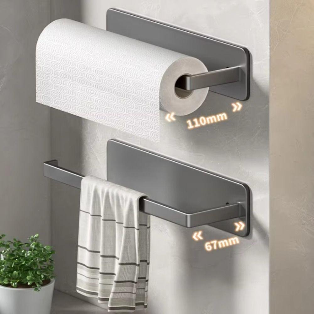 Carbon Steel Paper Towel Holder Sleek Grey/ Black/ White Roll Paper Holder  Versatile