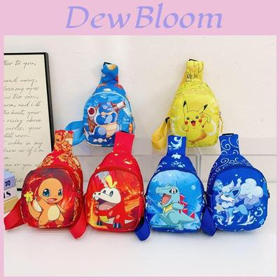 Cartoon Pokemon Kids Chest Bag With Breathable Nylon Lightweight Storage For Kindergarten Children