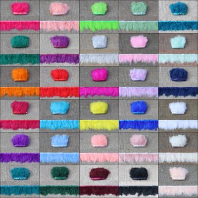 2Yards Fluffy Natural Turkey Feather with Satin Ribbon Width 6-8" Colorful Feathers Trim DIY Clothing Wedding Decoration