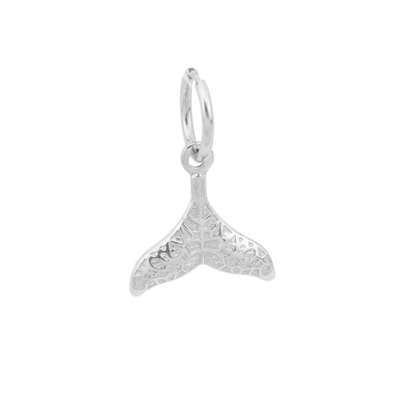 

[AREUM] whale tail accessories earrings/earrings ring hoop sea summer hawaiian jewelry whale silver color for one ear popular accessories unisex