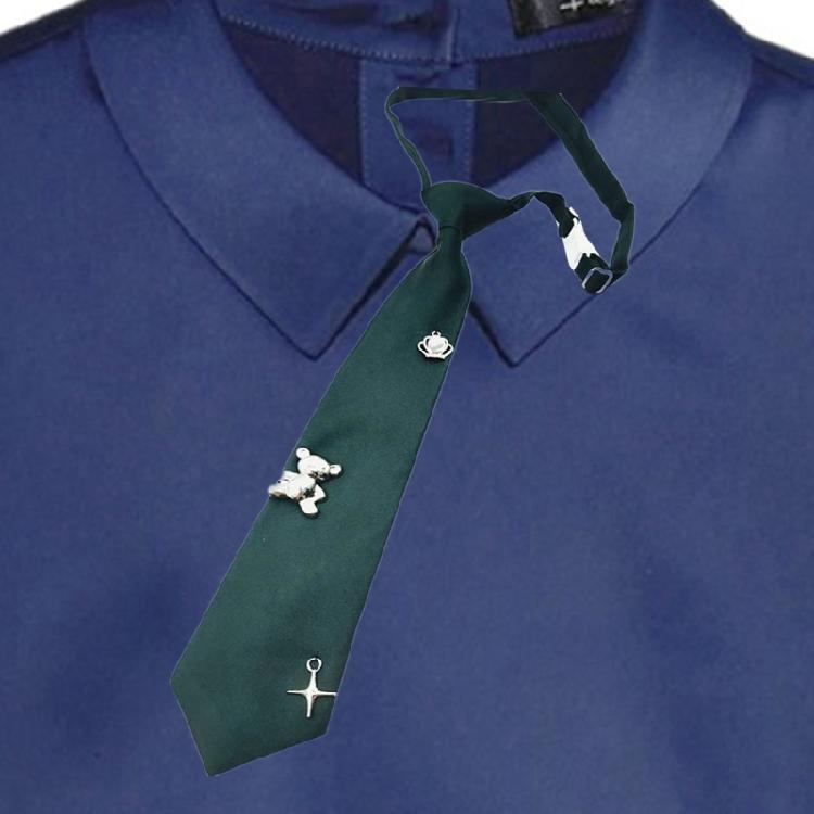 Versatiles Bear Crown Pattern Necktie Stage Performances Casual Neck Tie for Trendy Look